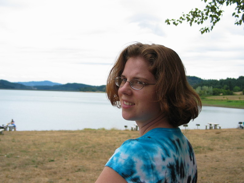 Sara looking apprehensive before hike