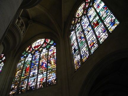 The stained glass in here was pretty colorful.