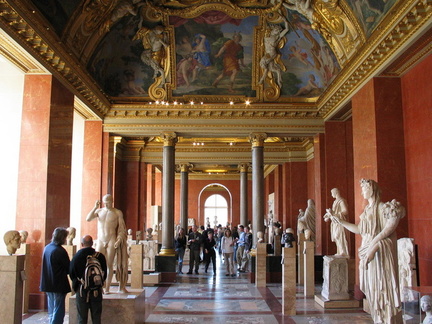 The opulant insides of the Louvre were quite impressive.