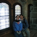 The two of us in the abbey's library.