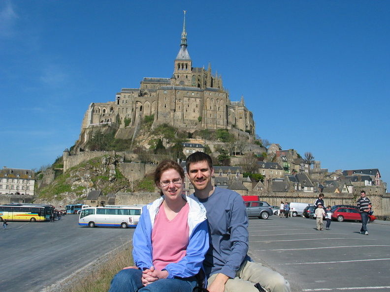 Us outside of the abbey