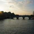 The Seine river near dusk.