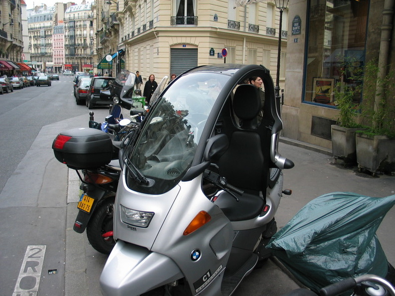 These were interesting... the motorcycles are everywhere in France, and especially in Paris. But, it rains all the time... so...