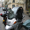 These were interesting... the motorcycles are everywhere in France, and especially in Paris. But, it rains all the time... so...