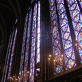 Inside the Sant Chapelle.  Impressive stained glass.