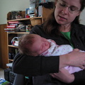 Baby Sydney with Auntie Sara