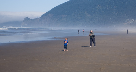 Kite flying with grandpa