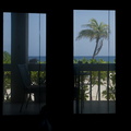 The view from our bed on Cayman Brac