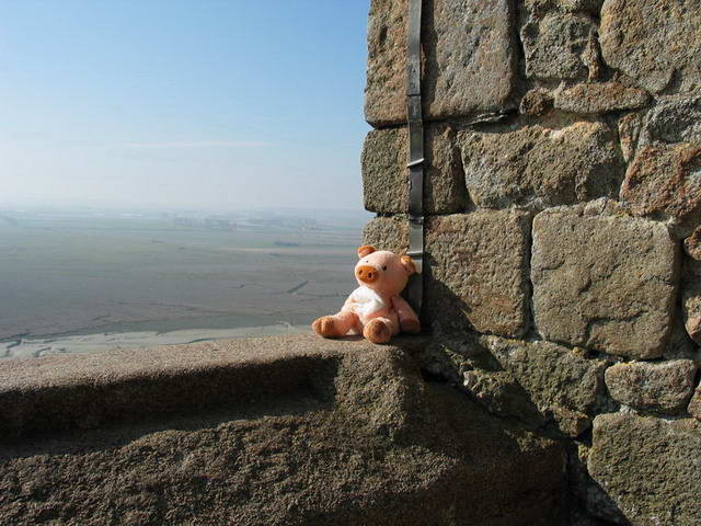 I rested when I got to the top of Mt. St. Michel..Phew!